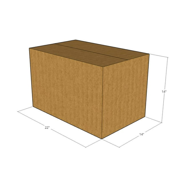 Single Wall Stock Cardboard Cartons Boxes 22X14X14"